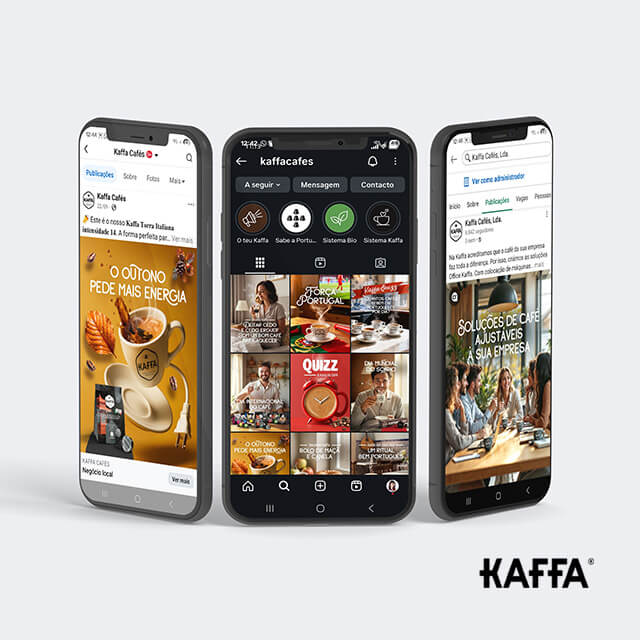 Estratégia de Social Media Kaffa Cafés - Detalhe Portfolio Mind Forward