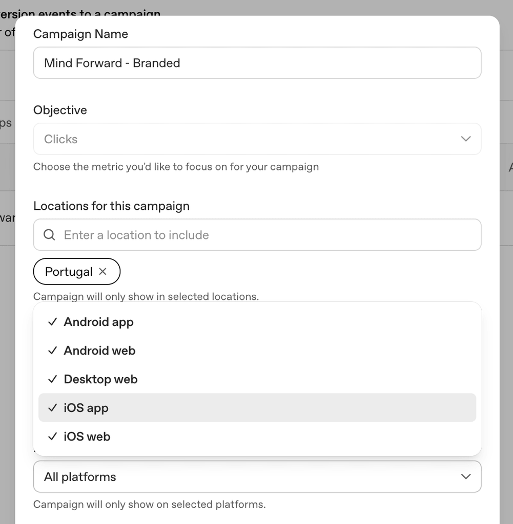ChatGPT Ads Segmentação